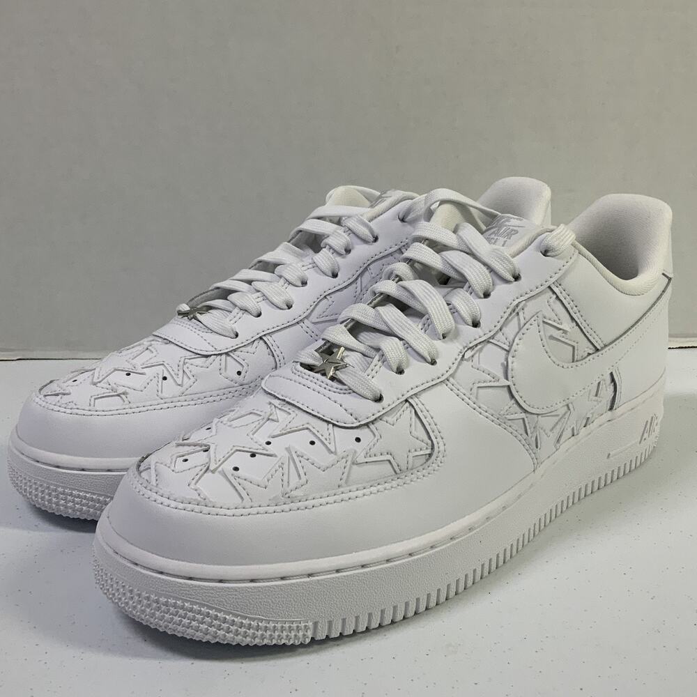 Nike Air Force 1 Low Stars Triple White Metallic IM5750 100 Size 11 White Party